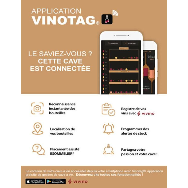 CEPAGE33DZ Servisna vinska vitrina - 33 steklenic - Climadiff