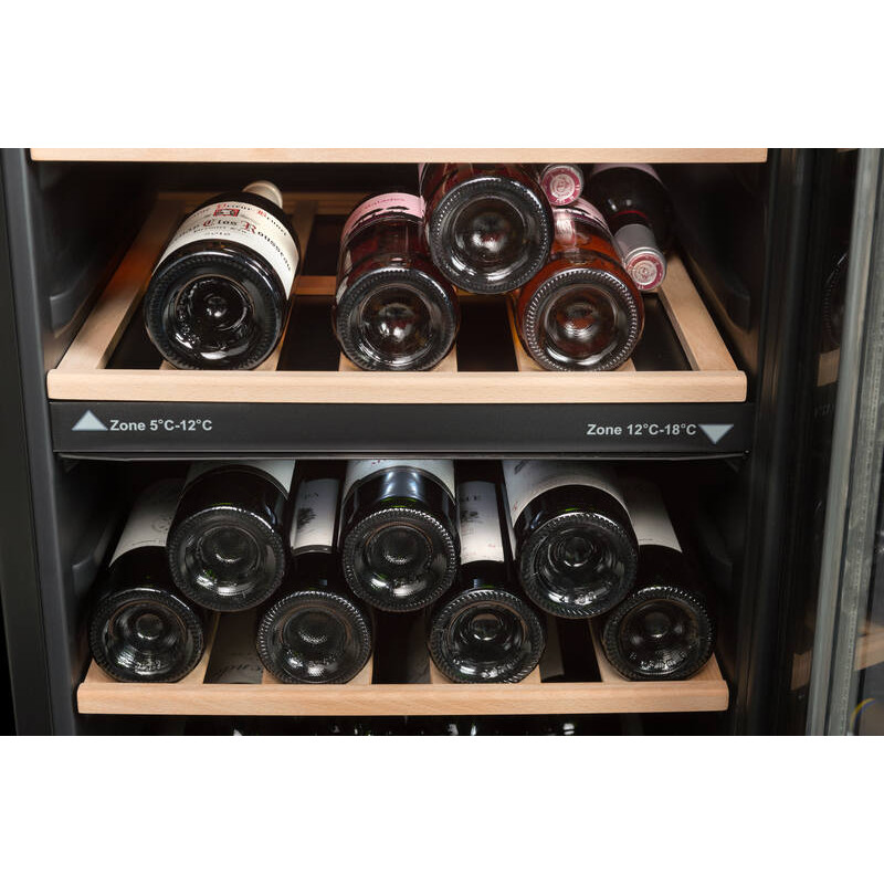 Dual-zone temperature-controlled cellar LS51.2ZBLACK 50 Bottles - La Sommelière