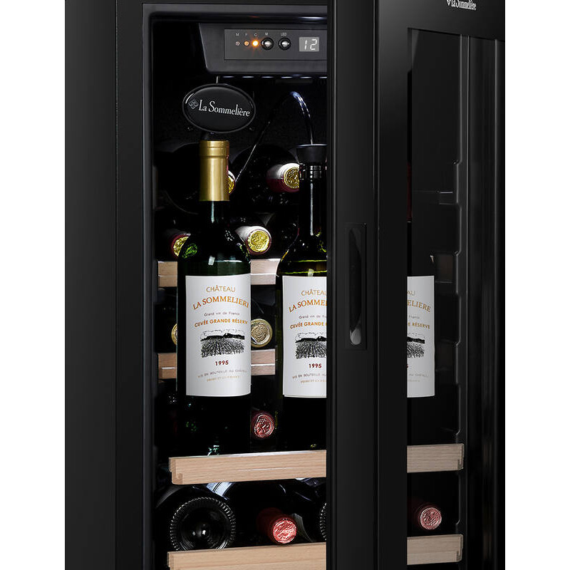 Cave à Vin LS38BLACK 38 Bouteilles La Sommelière avec Préservin